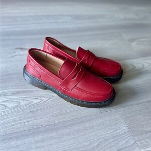 Burgundy Red Loafers with Chunky Sole
